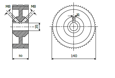 Weinig 140-50-35-10 Z mit 2 Rillen – Bild 2
